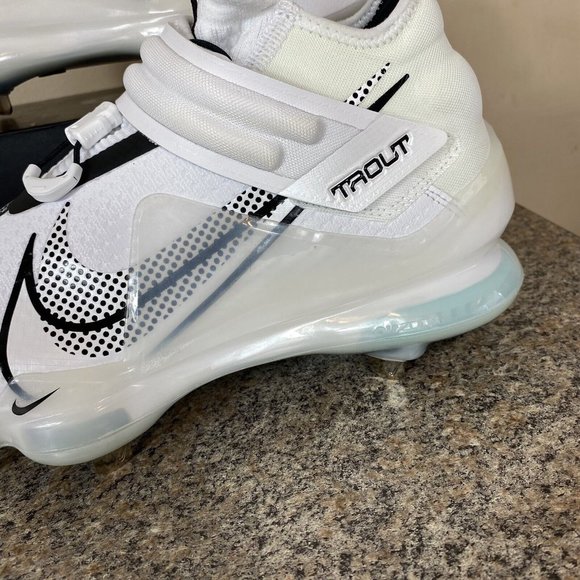 Nike Force Zoom Trout 7 White Black Baseball Cleats CI3134-102 Men's Size 8.5 - Picture 3 of 10